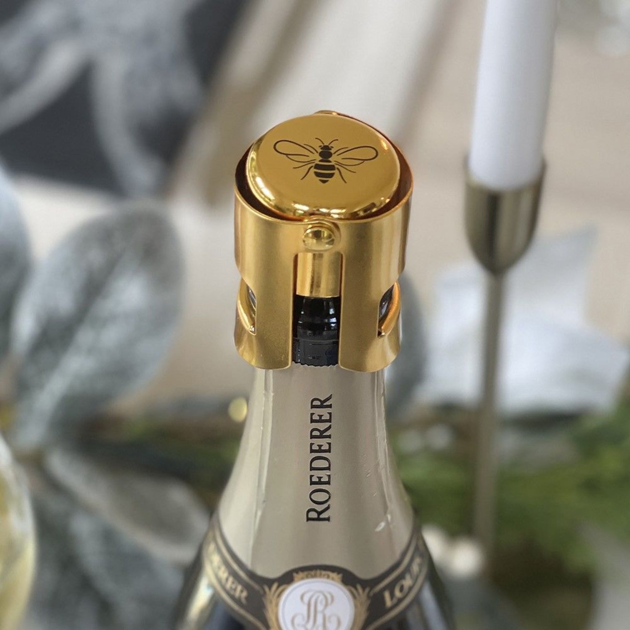 Selbrae House Gold Bee Champagne/Prosecco Stopper