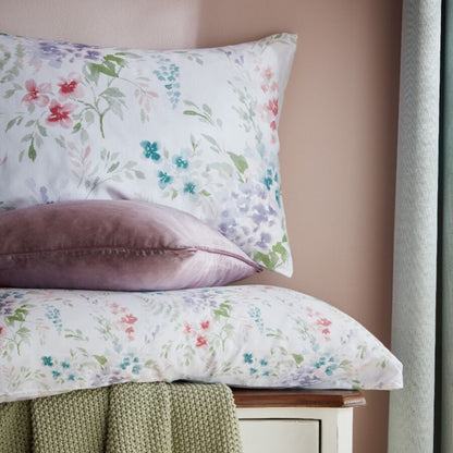 Laura Ashley Aulden Flowers Duvet Cover Set Lavender Pillowcase