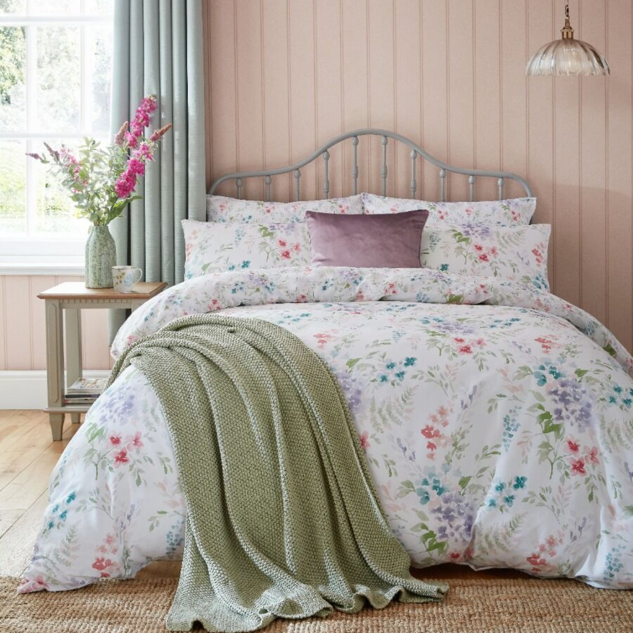 Laura Ashley Aulden Flowers Duvet Cover Set Lavender