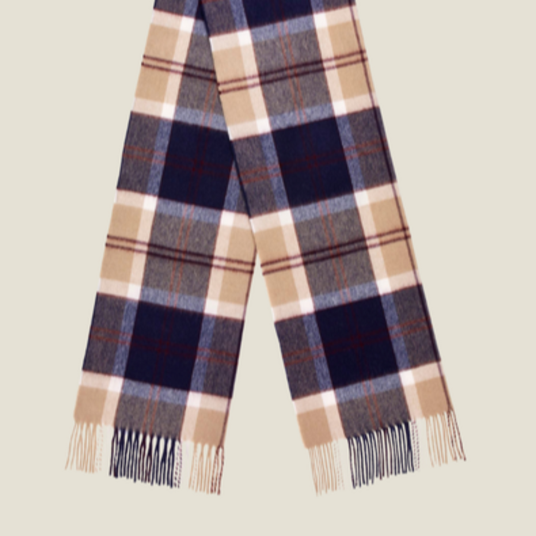 Bronte by Moon Bannockbane Large Tartan Scarf-Navy