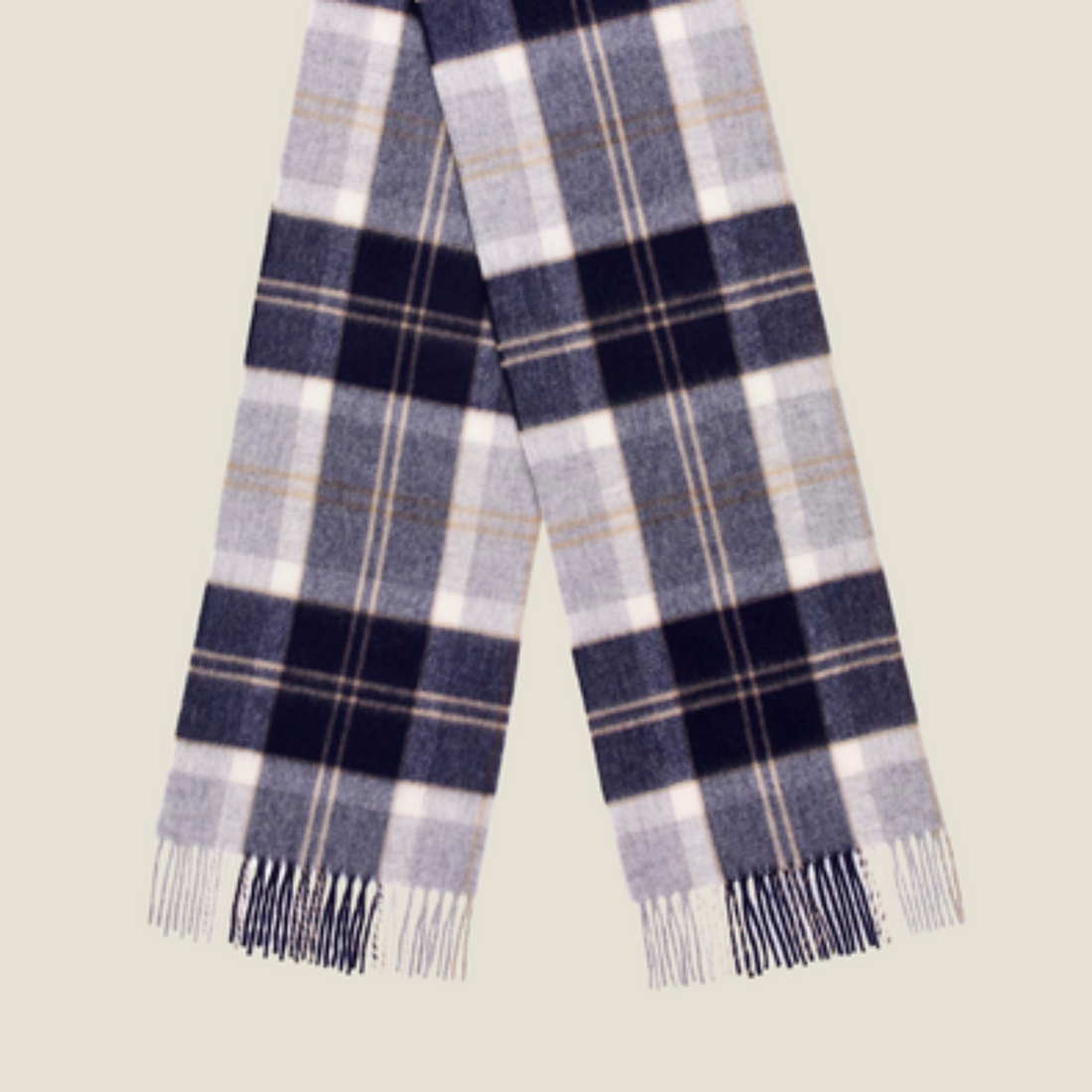 Bronte by Moon Bannockbane Large Tartan Scarf-Silver
