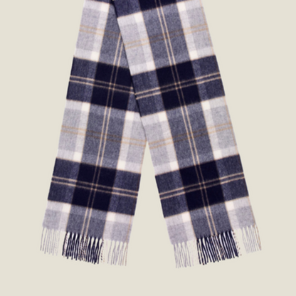Bronte by Moon Bannockbane Large Tartan Scarf-Silver