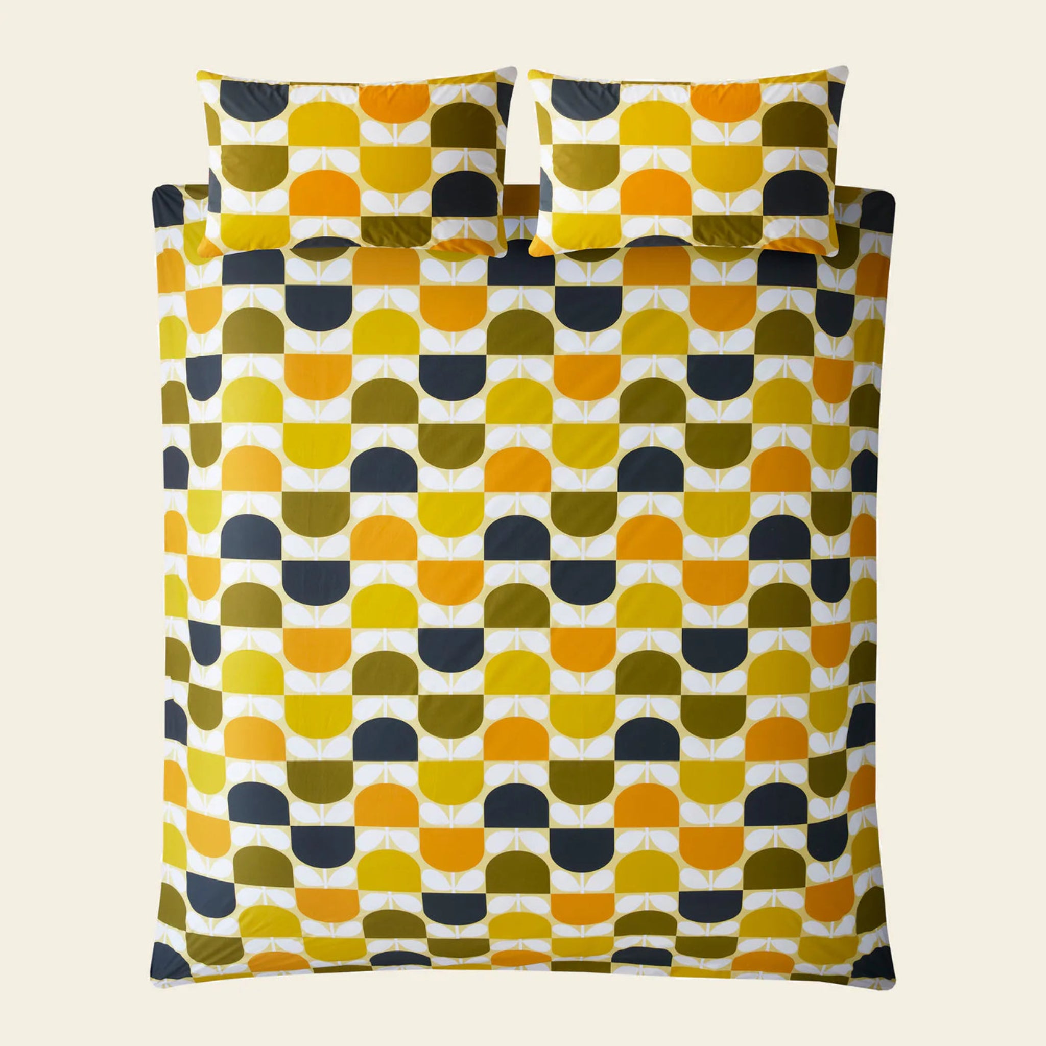 Orla Kiely Block Stem Duvet Cover Lemon Super King