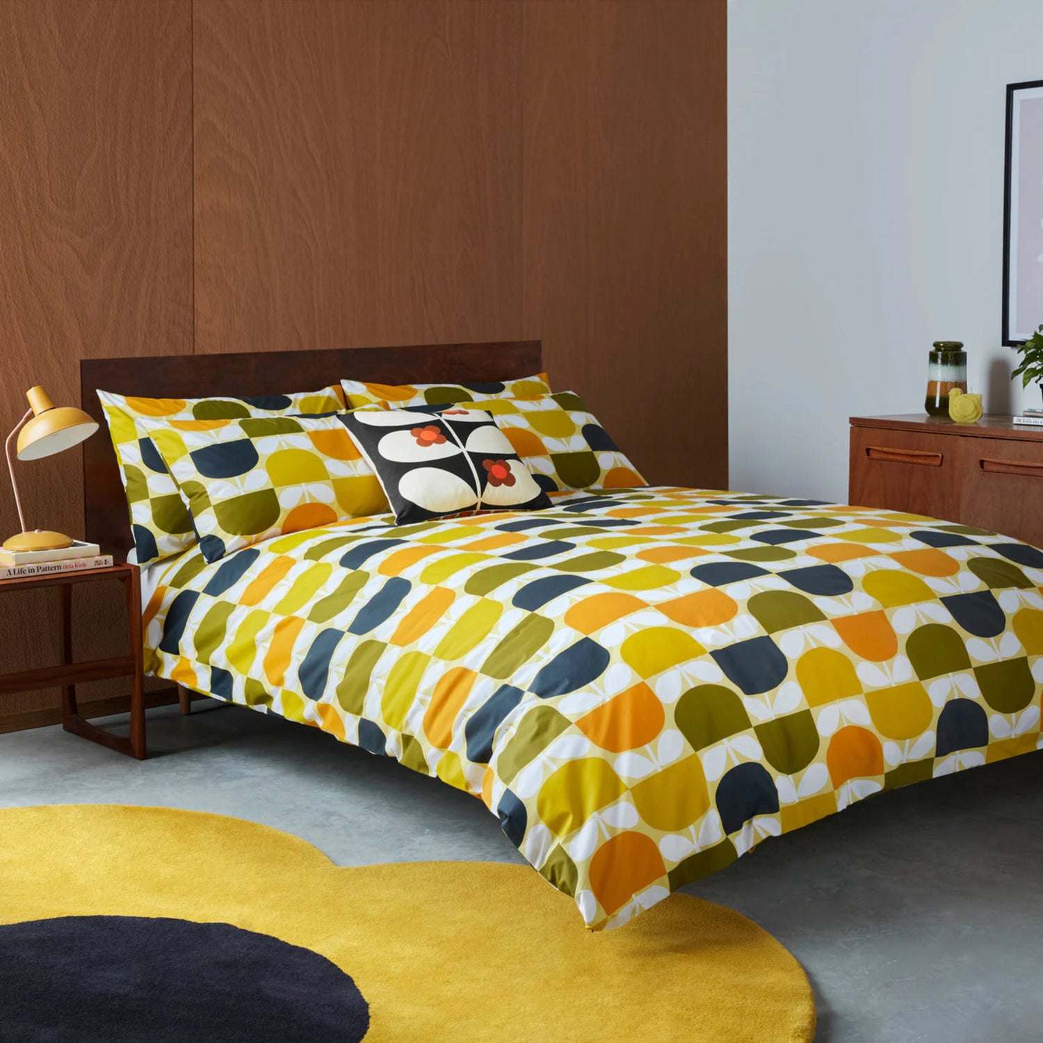 Orla Kiely Block Stem Duvet Cover Lemon Super King
