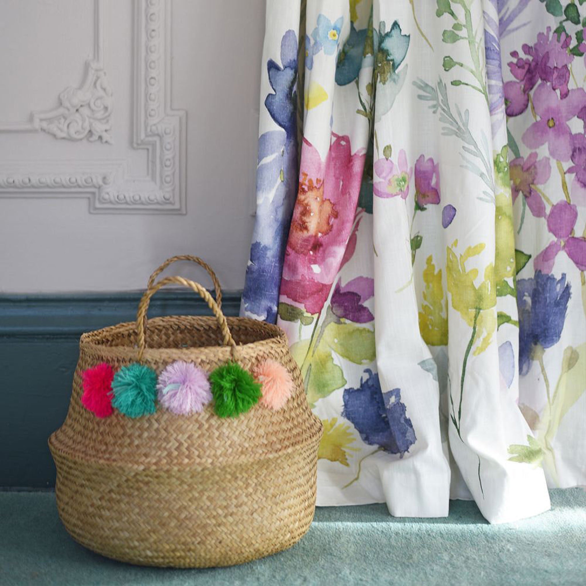 bluebellgray Tetbury Lined Pencil Pleat Curtains