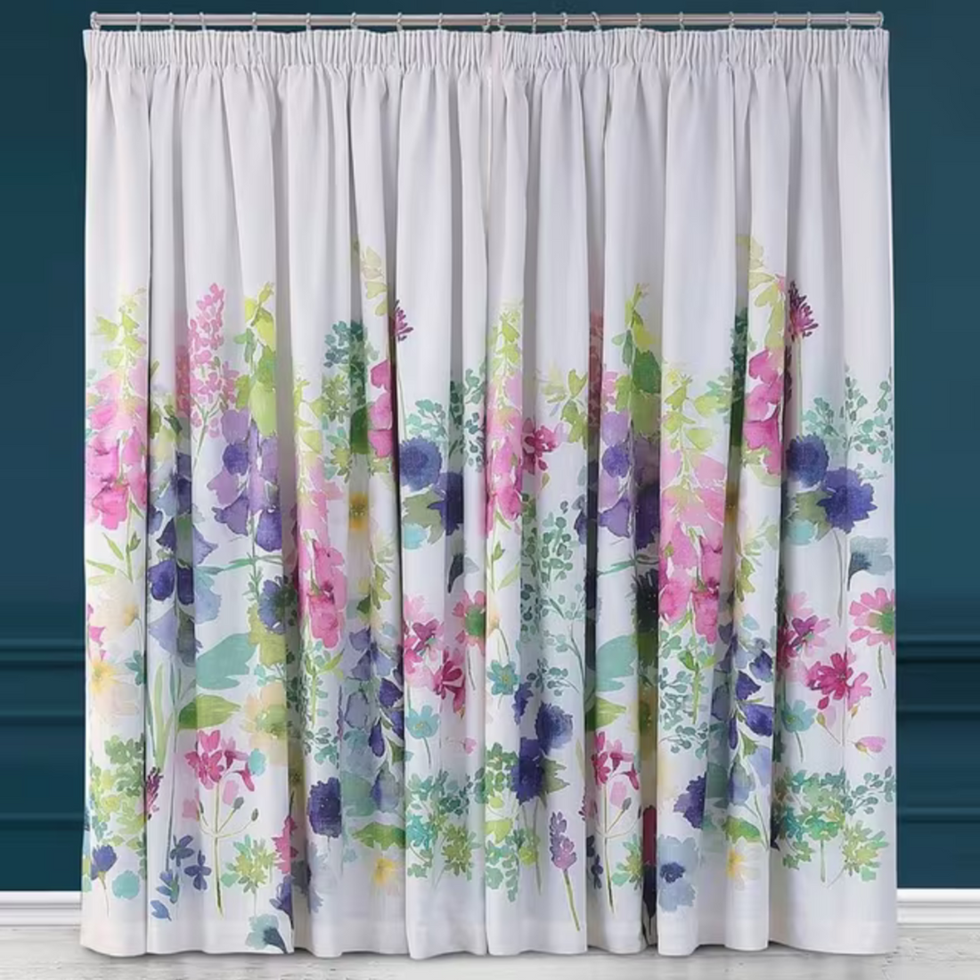 bluebellgray Foxglove Blackout Lined Pencil Pleat Curtains