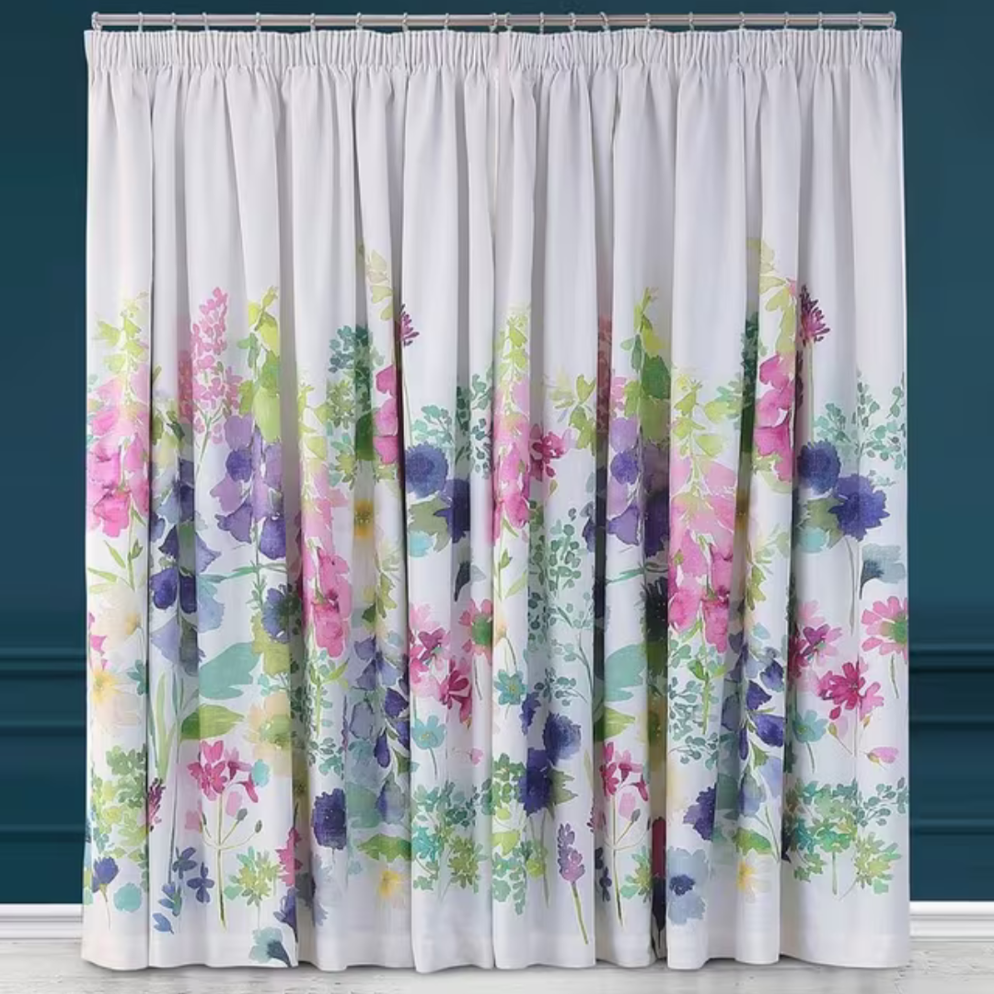 bluebellgray Foxglove Blackout Lined Pencil Pleat Curtains