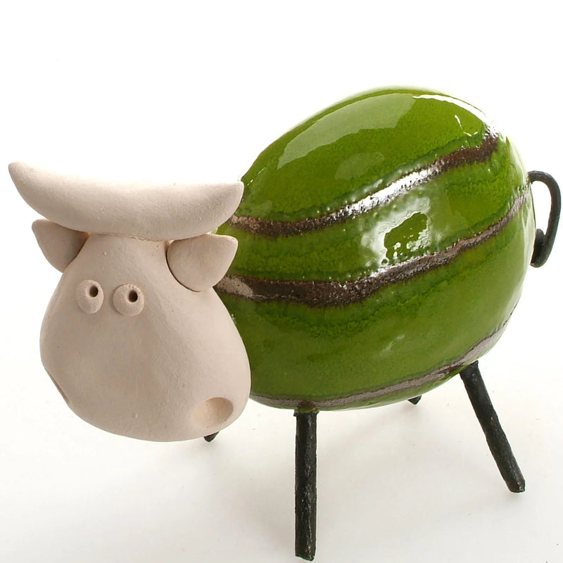 Enigma Ceramic Happy Cow Sculpture