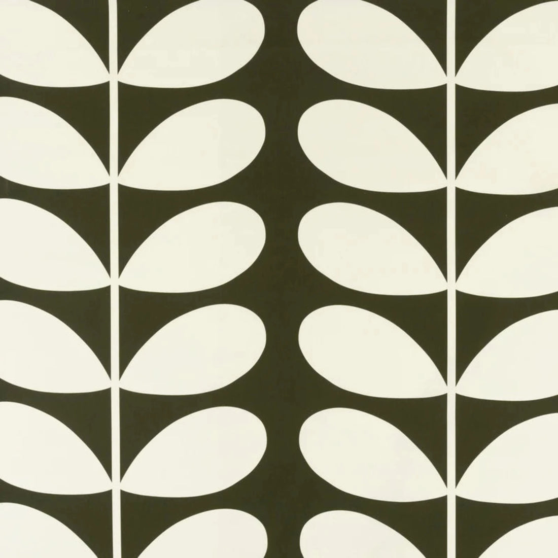 Orla Kiely Giant Stem Khaki Fabric