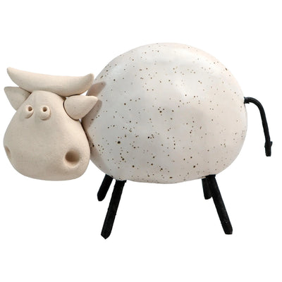 Enigma Ceramic Happy Cow Sculpture