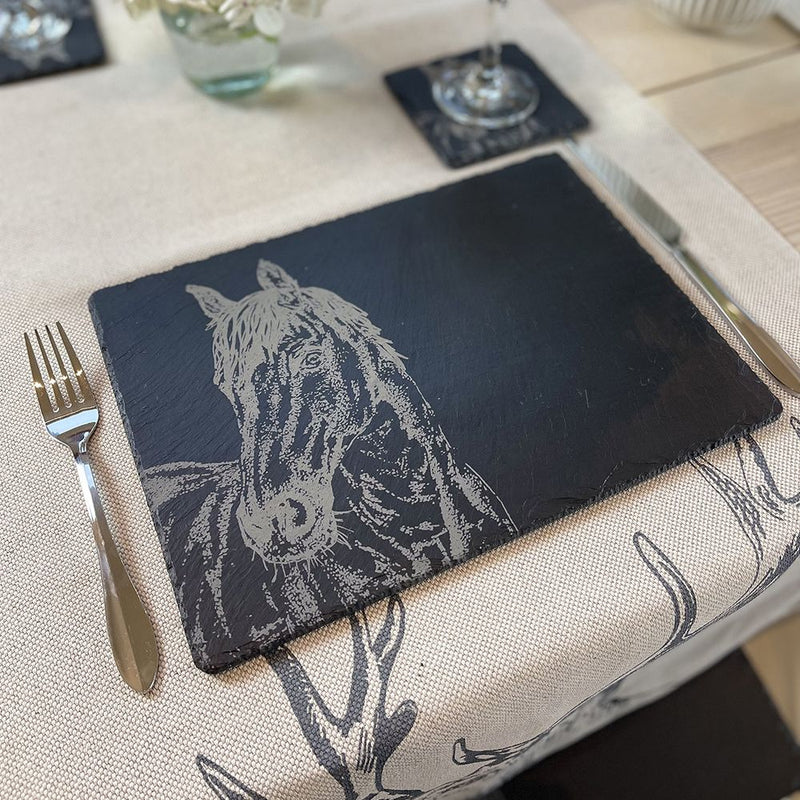 Just Slate Company Horse Placemats x 2