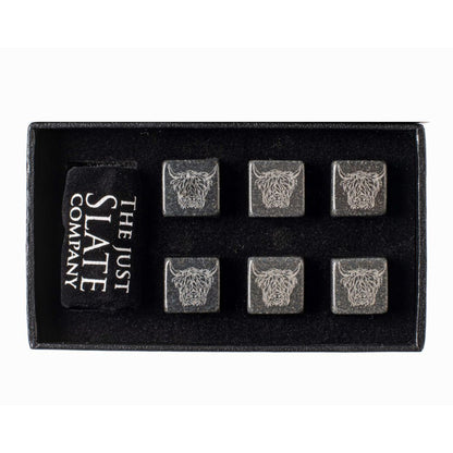 Selbrae House Highland Cow Set of 6 Whiskey Stones