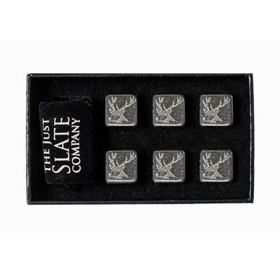 Just Slate Company Stag Whiskey Stones Set of 6