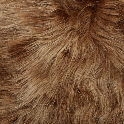 Skinnwille Molly Icelandic Luxury Sheepskin Rug Brown close up