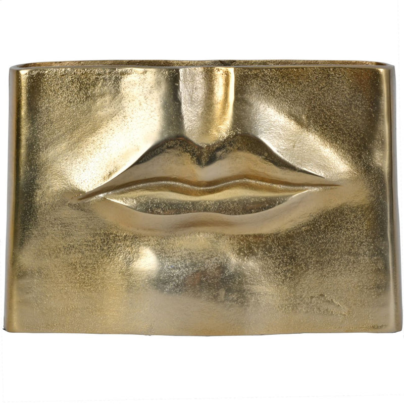 Maximalist Gold Lip Vase by Libra