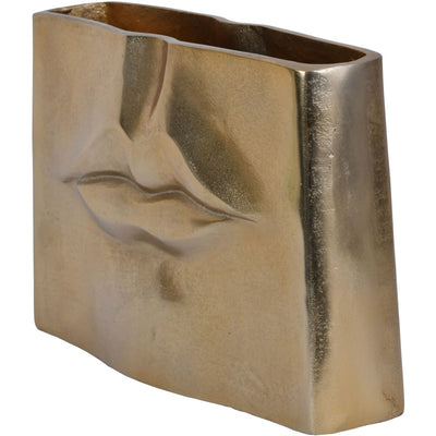 Maximalist Gold Lip Vase by Libra Side
