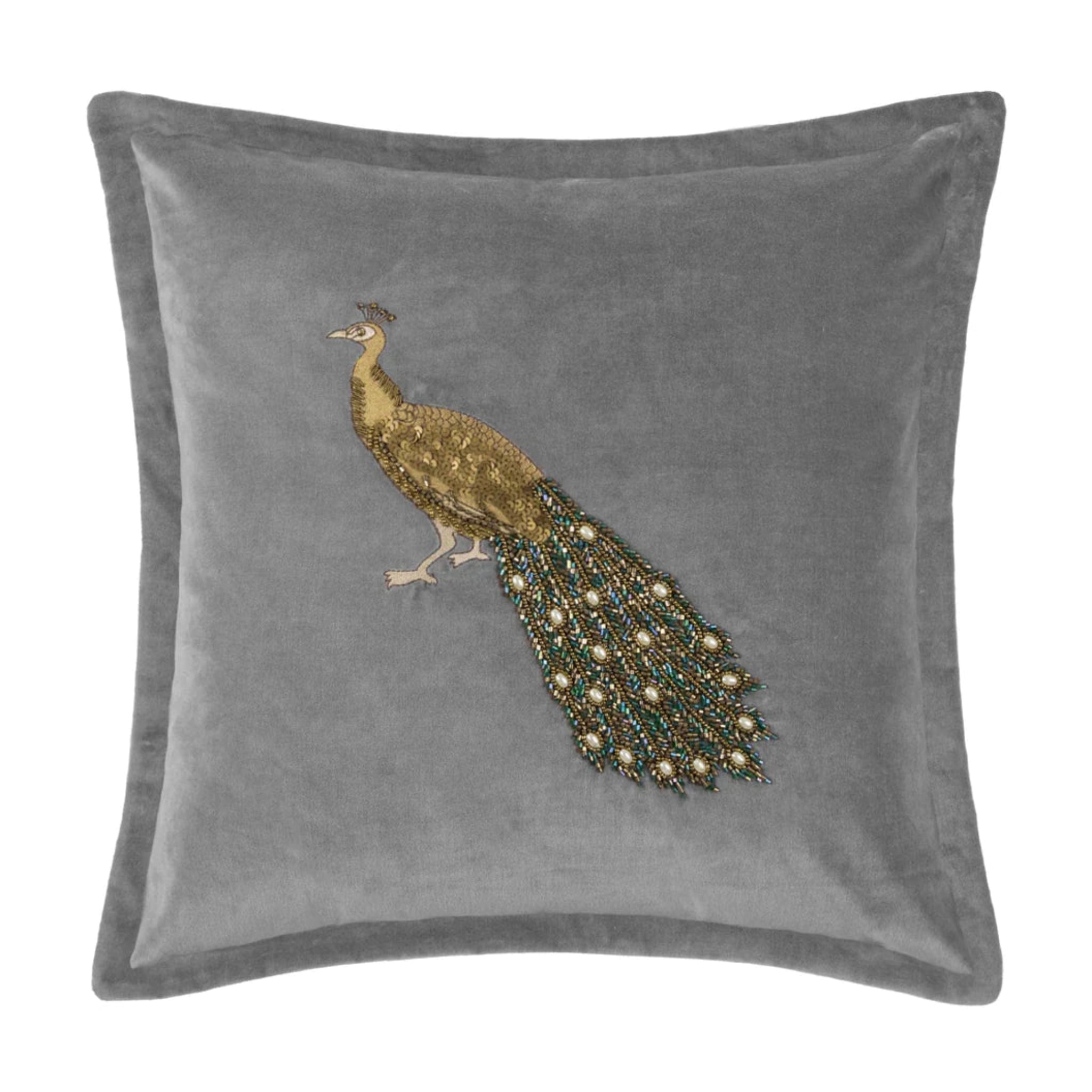 Voyage Maison Mayura Steel Embellished Cushion 55x55cm