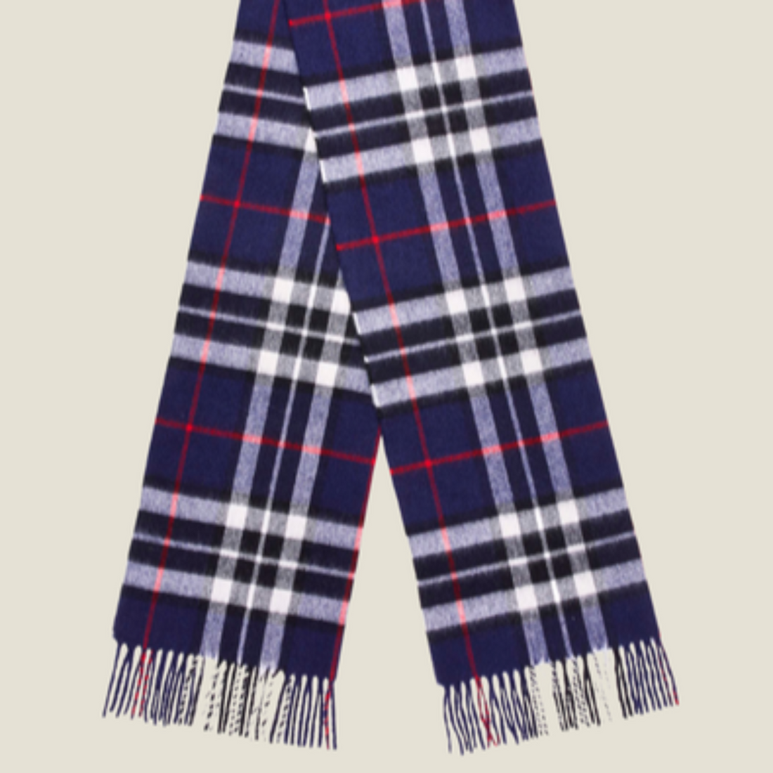 Bronte by Moon Navy Thompson Large Tartan Scarf