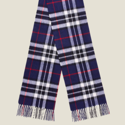 Bronte by Moon Navy Thompson Large Tartan Scarf