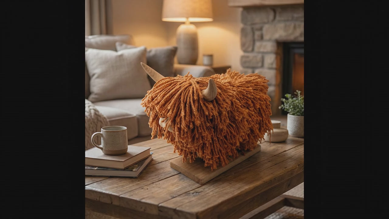 Aquarelle Home Morag Highland Cow Mini Ginger