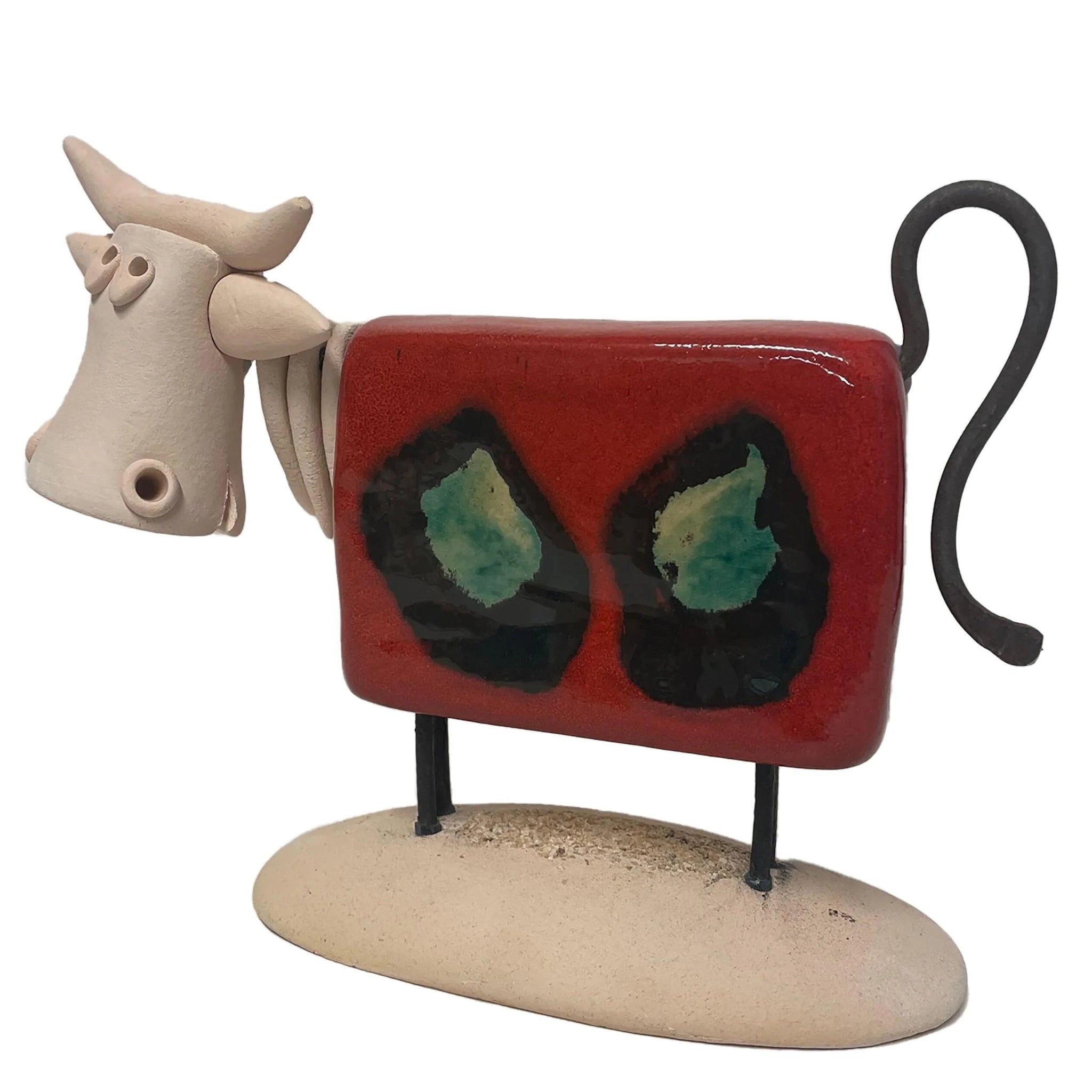 Enigma Stylish Moo Cow Large Sculpture Red