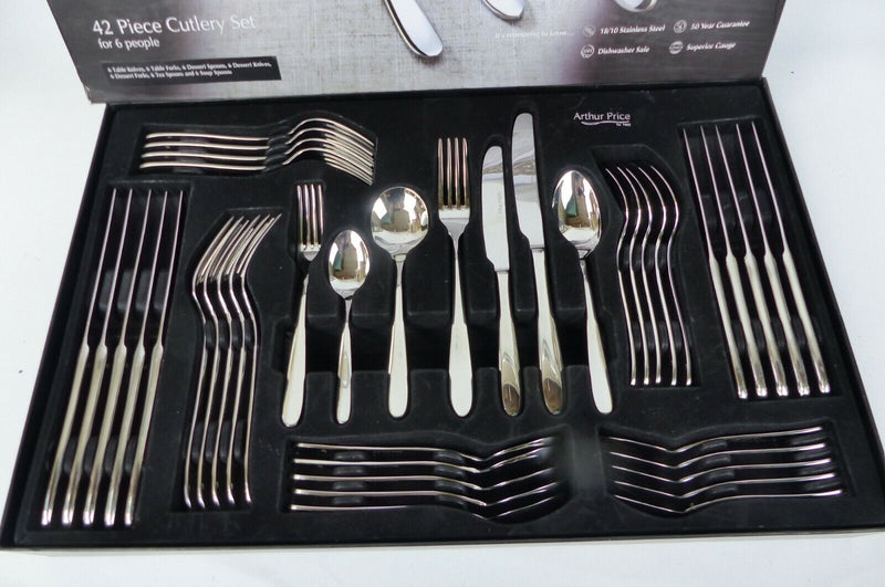 Arthur Price Willow Cutlery Set 42 Piece/6 Place Settings 1 fork missing