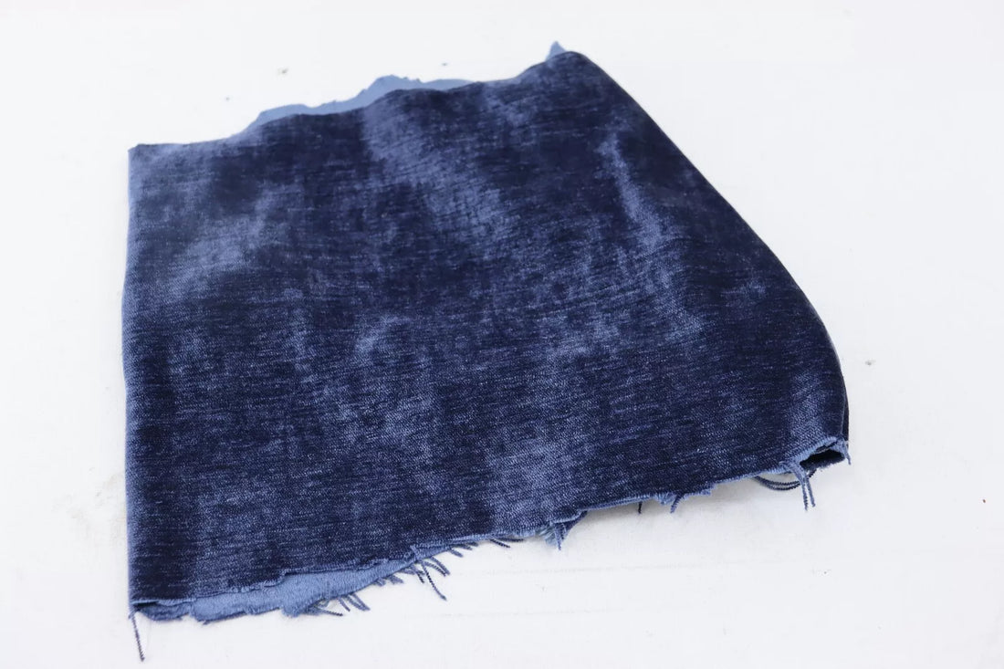 Voyage Maison Velvet Mimosa Fabric Navy Blue 21m