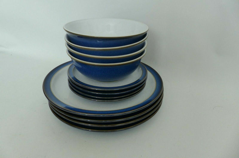 Denby Imperial Blue Dinnerware Set 12 Piece