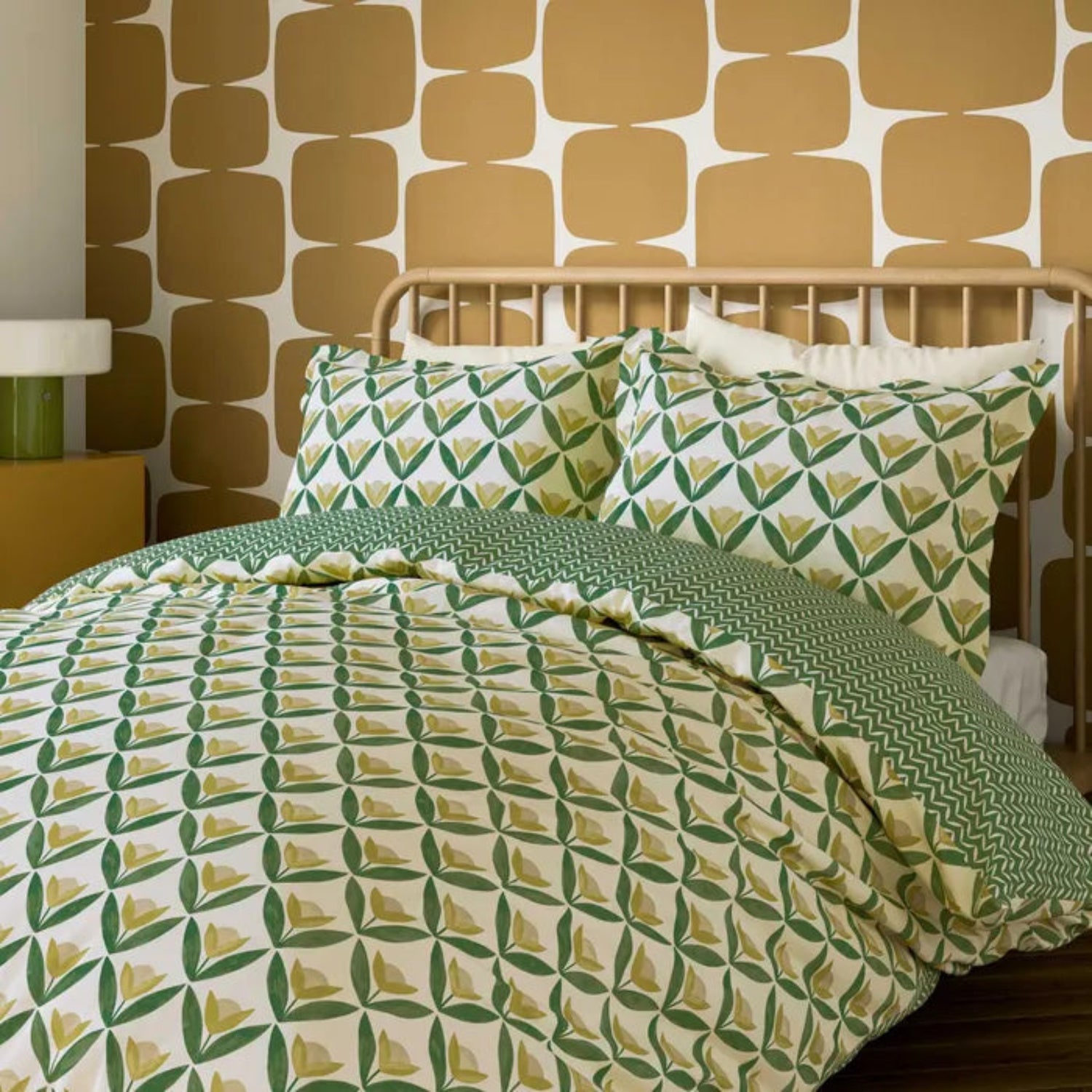 Scion Tulip Trellis Duvet Cover Set Lemon