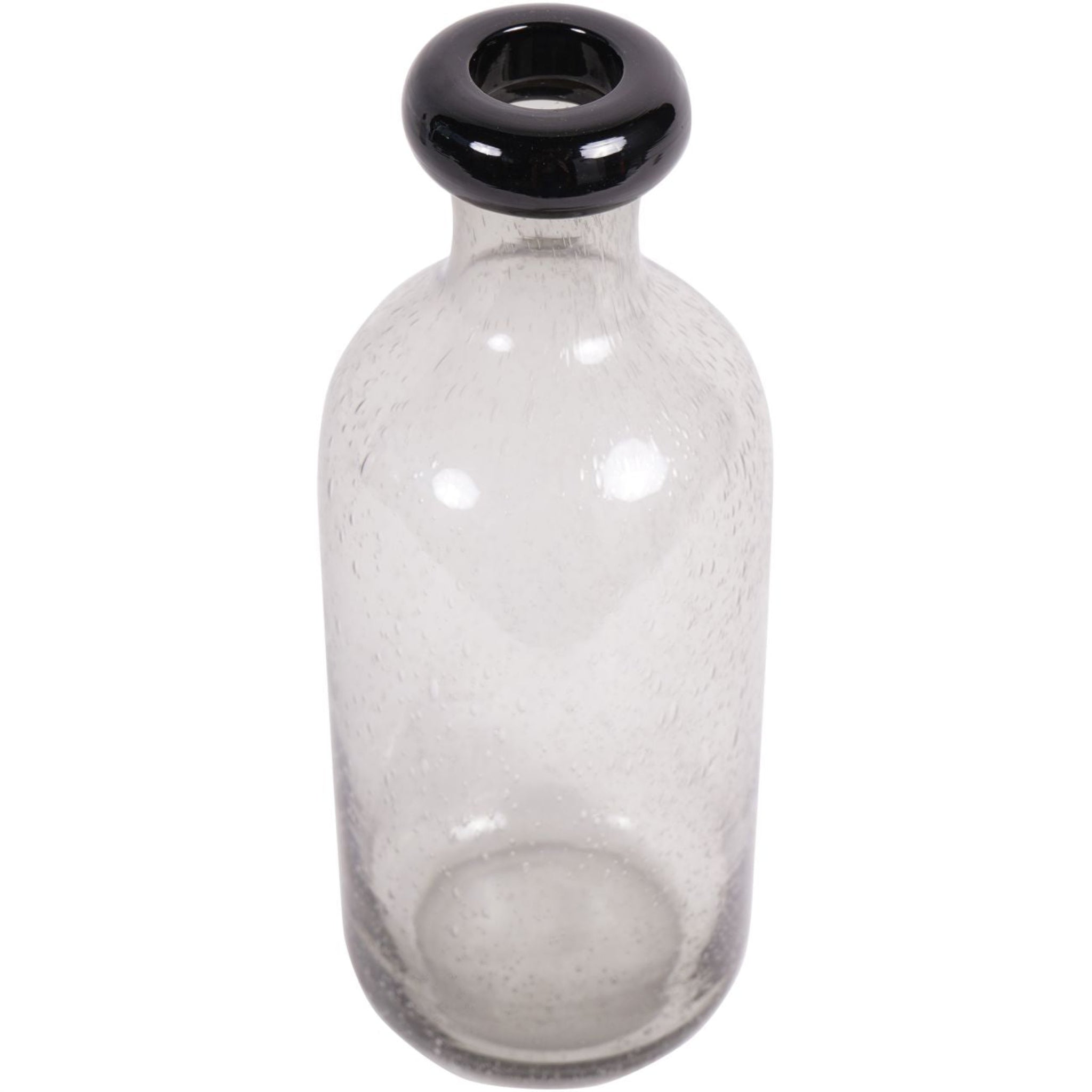 Smoked Glass Bottle Vase Small by Libra