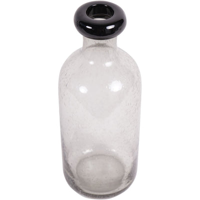 Smoked Glass Bottle Vase Small by Libra