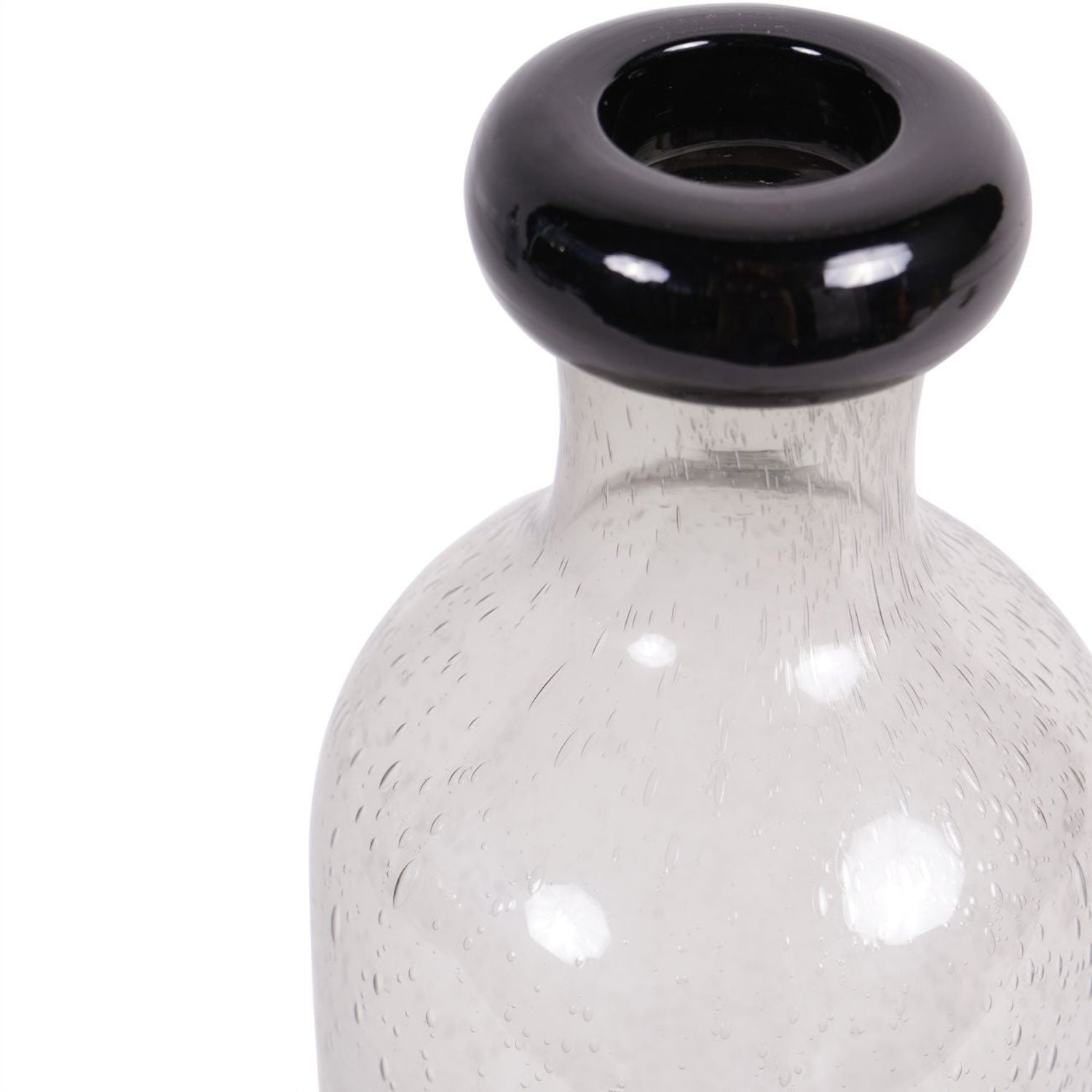 Smoked Glass Bottle Vase Small by Libra