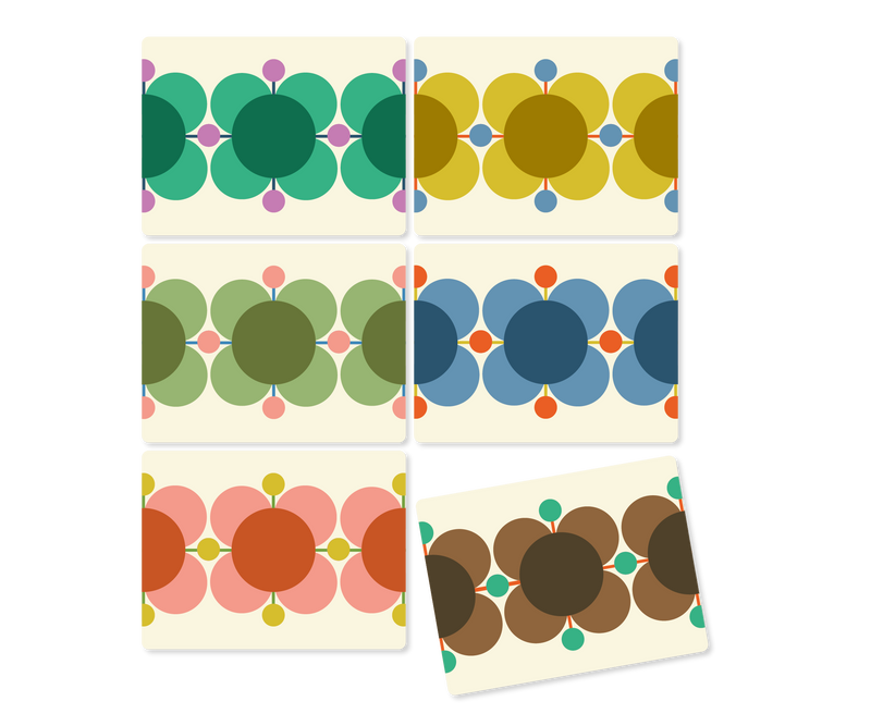 Orla Kiely Set of Six Atomic Placemats or Coasters