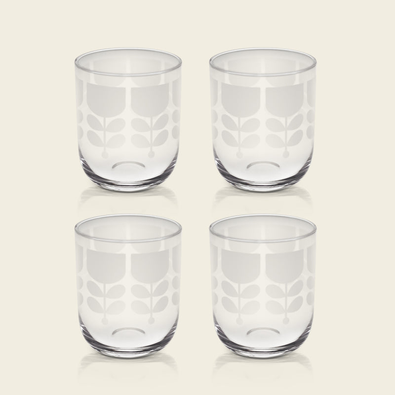 Orla Kiely Formal Water Glasses Stem Print 320ml