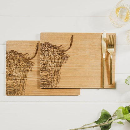 Selbrae House Highland Cow Veneer Placemats