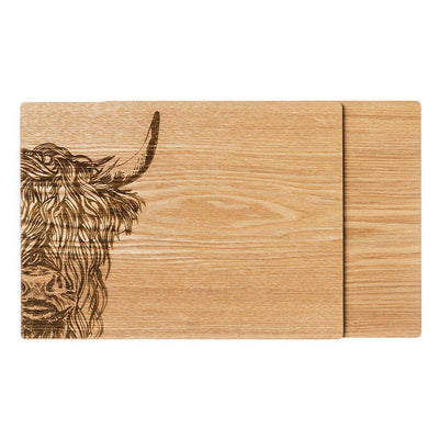 Just Slate/ Scottish Made Highland Cow Veneer Placemats