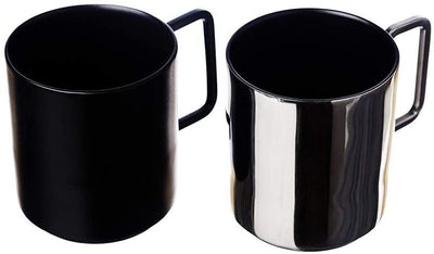 Just Slate Silver & Black Coffee Mugs