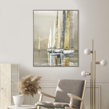 Golden Sails Canvas Print by Adelene Fletcher 83cm x 103cm