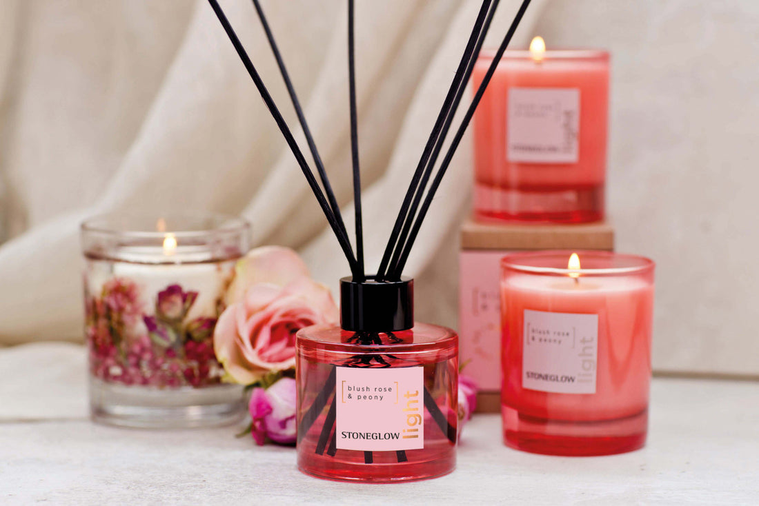 Stoneglow Blush Rose &amp; Peony Candle 160g