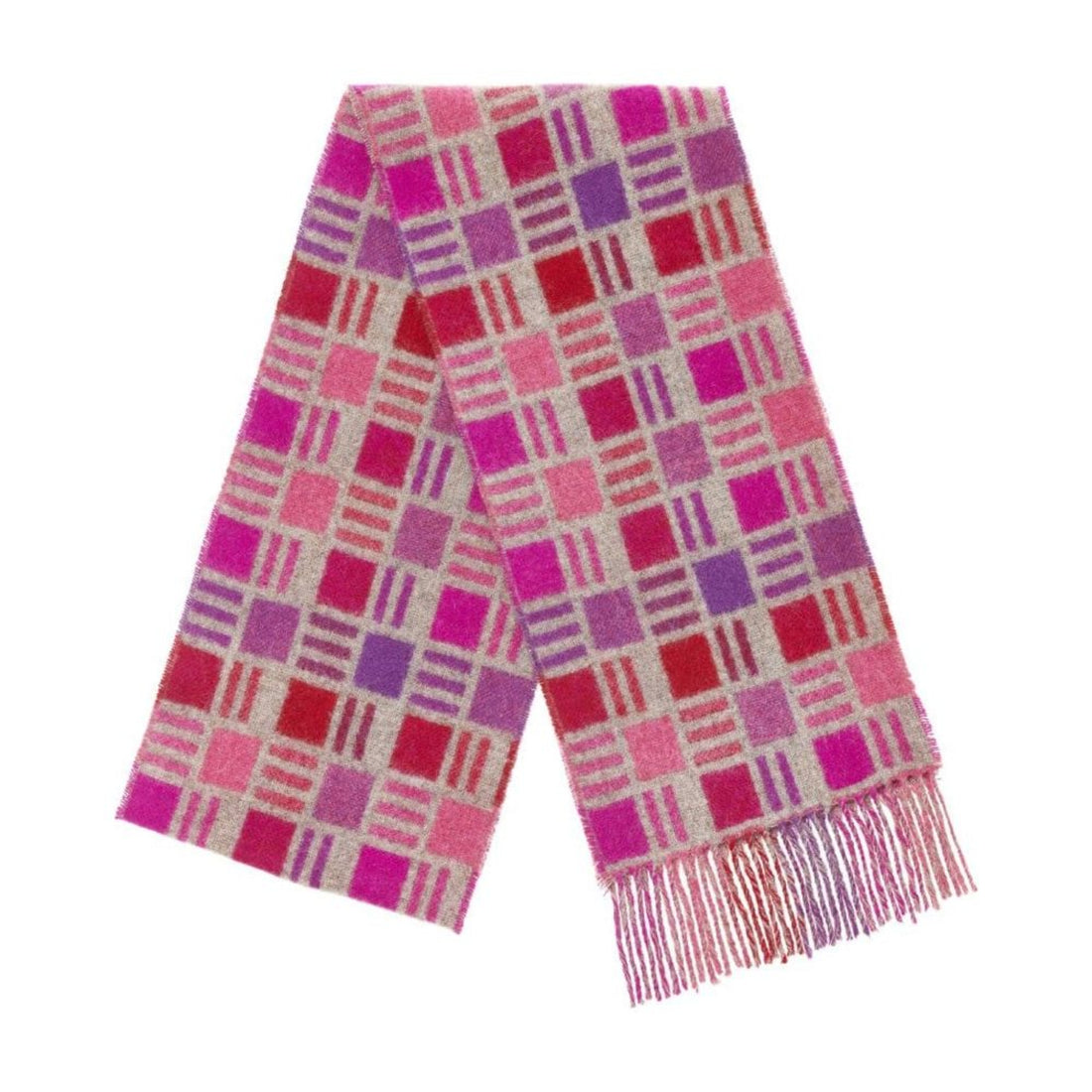 Bronte by Moon Ribbon Fuchsia Pink Scarf 190cm x 20cm