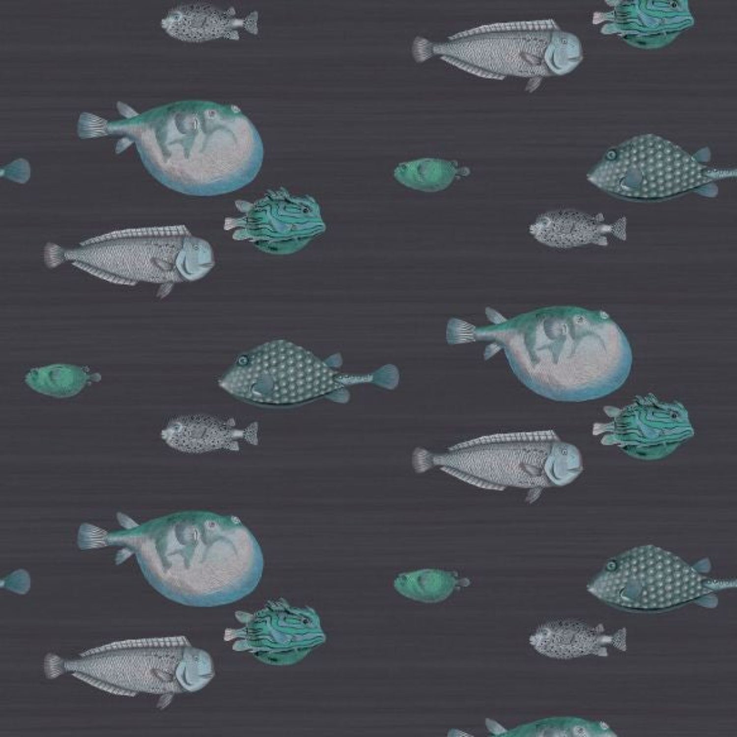 Cole and Son Acquario Wallpaper Ink Blue 114/16032