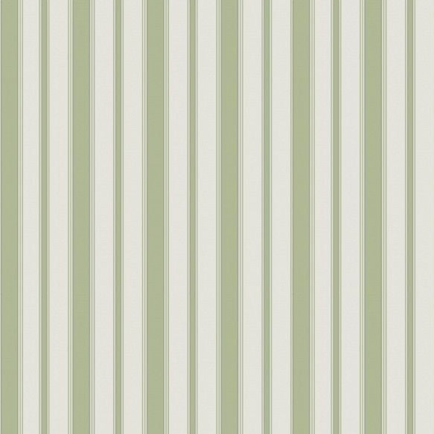 Cole and Son Cambridge Stripe Wallpaper Leaf Green 110/8038