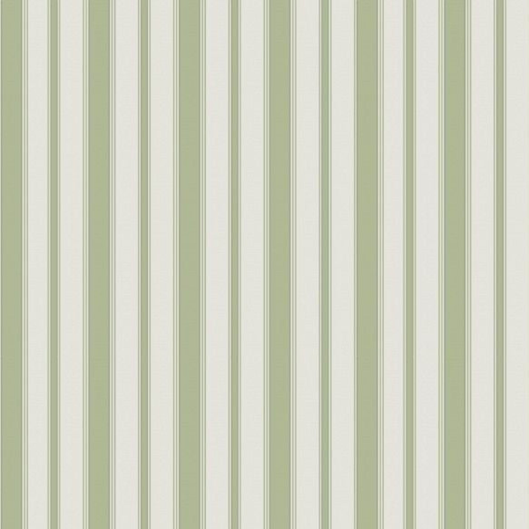 Cole and Son Cambridge Stripe Wallpaper Leaf Green 110/8038