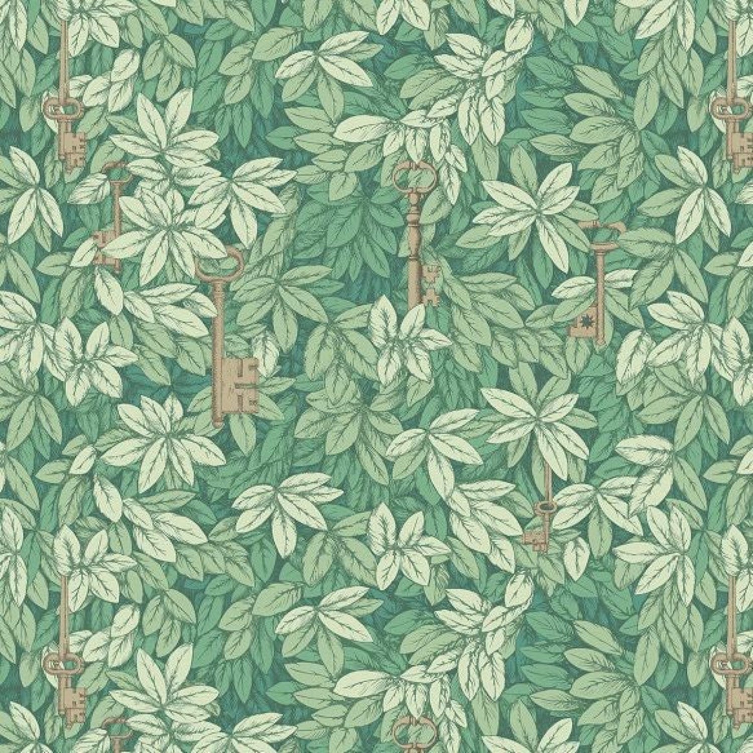 Cole and Son Chiavi Segrete Wallpaper Leaf Green 114/26050