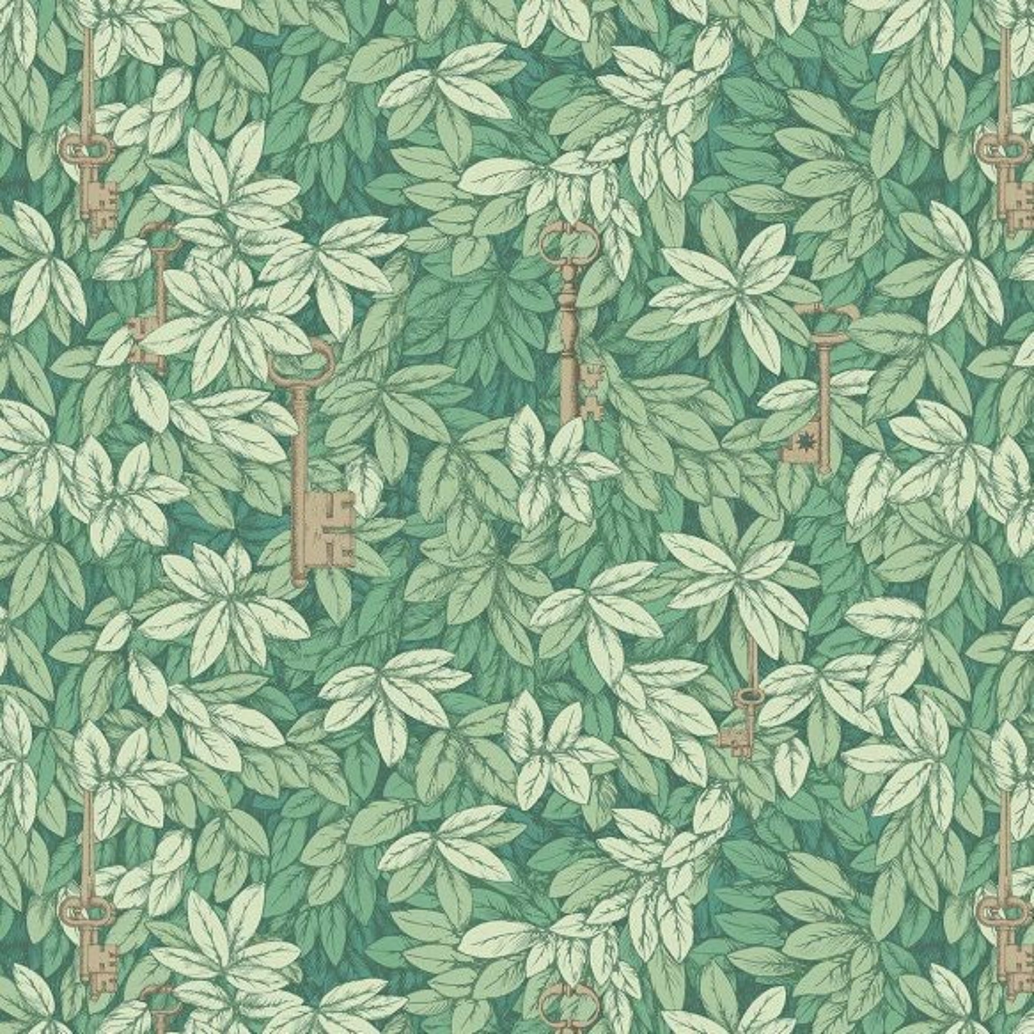 Cole and Son Chiavi Segrete Wallpaper Leaf Green 114/26050