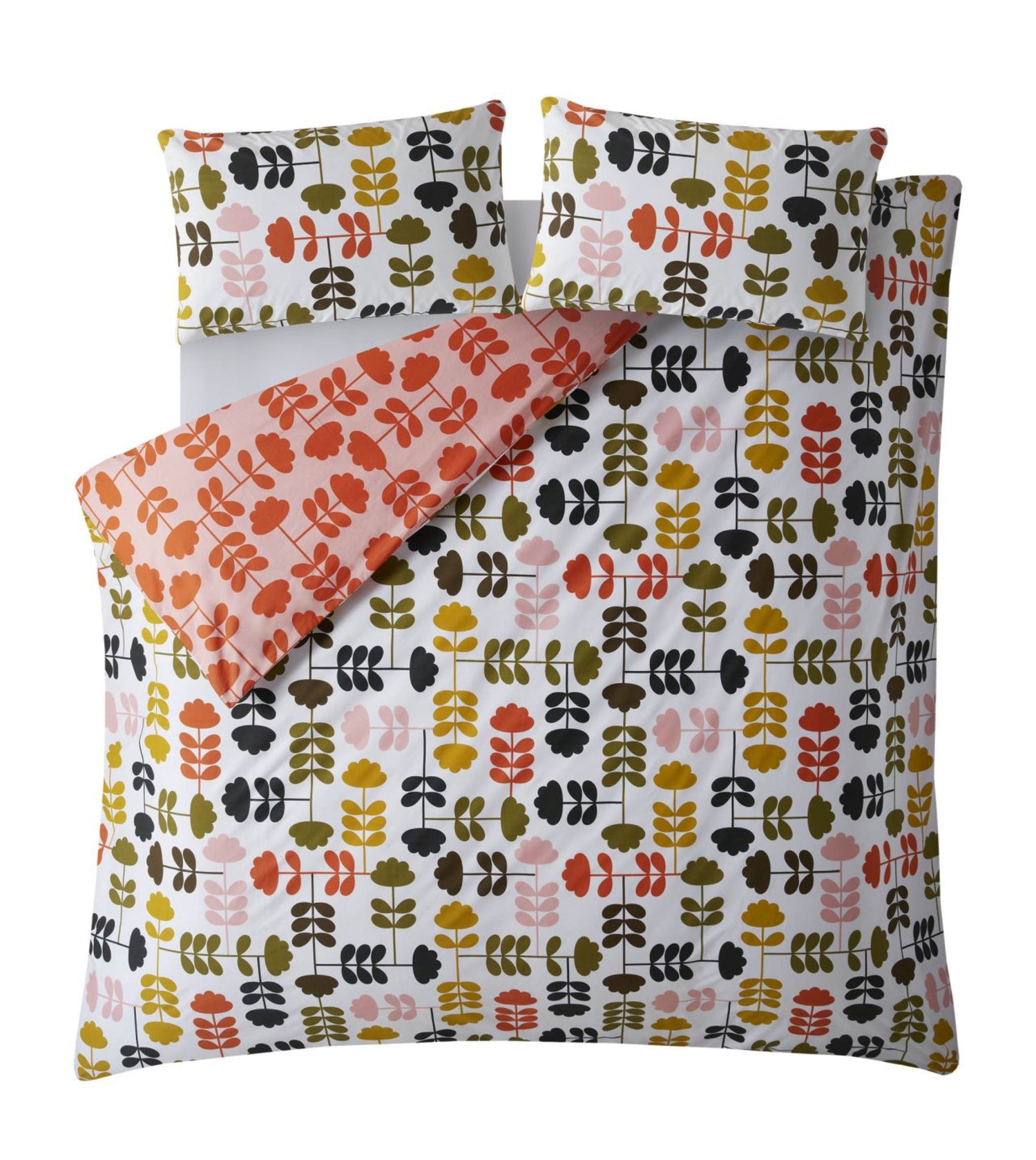 Orla Kiely Cut Stem Multi-Paprika Duvet Cover &amp; Pillowcase Set