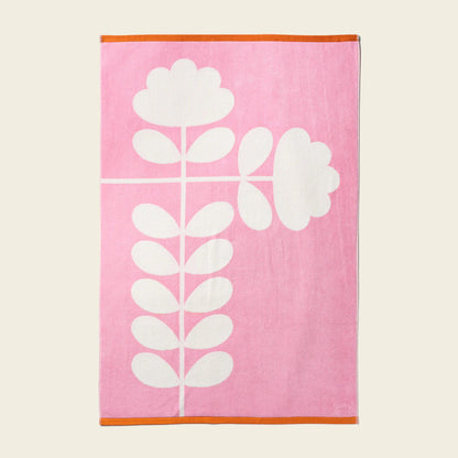 Orla Kiely Cut Stem Towels Tulip &amp; Paprika