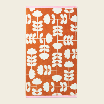Orla Kiely Cut Stem Towels Tulip &amp; Paprika