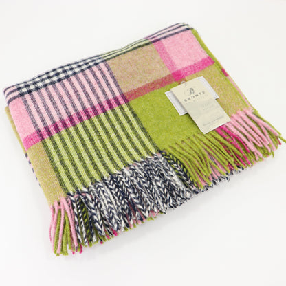 Bronte by Moon Wool Throw Thorpeness Meadow Pink 140cm x 180cm