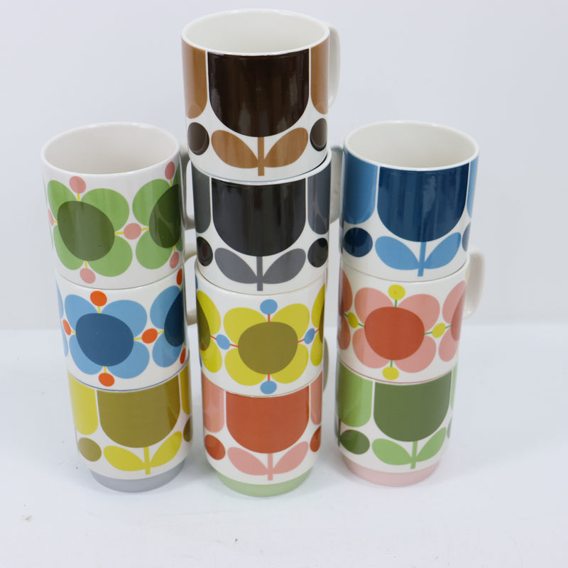 Orla Kiely Ceramic Pair of Stacking Mugs SECONDS
